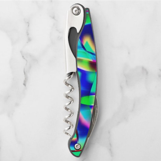 曲線と非常にカラフルの形状、青が優先… ソムリエナイフ (正面)