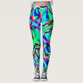 曲線と非常にカラフルの形状、青が優先… レギンス (正面)