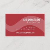 曲線のそれの特別なイベントのプランナーの調整者 名刺 (裏面)