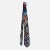 曲線のような宇宙道路、カラフルノッチ ネクタイ (裏面)