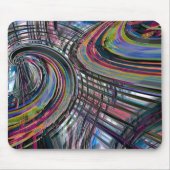 曲線のような宇宙道路、カラフルノッチ マウスパッド (正面)