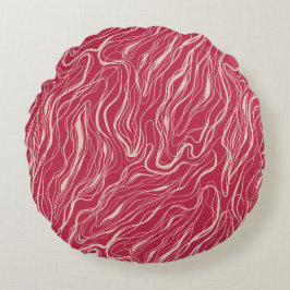 曲線のスケッチ装飾用クッション ラウンドクッション