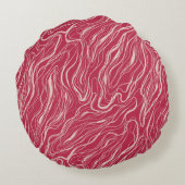 曲線のスケッチ装飾用クッション ラウンドクッション (裏面)