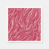 曲線のスケッチ スタンダードカクテルナプキン (正面)