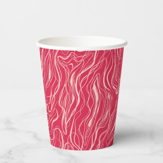 曲線のスケッチ 紙コップ (裏面)