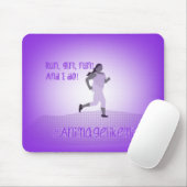 曲線の女の子のランナーのマウスのマット マウスパッド (マウス)
