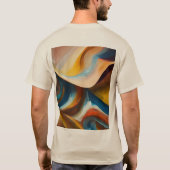 曲線の平滑化とオーガニックデザインのモダン形状 Tシャツ (裏面)