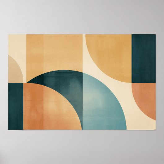 曲線の形状と文字 ポスター (正面)