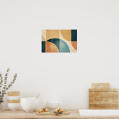 曲線の形状と文字 ポスター (キッチン)