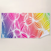 曲線の虹 ビーチタオル (正面)