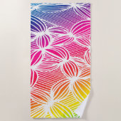 曲線の虹 ビーチタオル (正面)