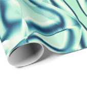 曲線の「シアン」の形状と一部のミントトーン ラッピングペーパー (ロールコーナー)