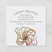 曲線はっきりした型面付タコ スクエア名刺 (裏面)