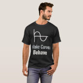 曲線を操る微積分先生 ビンテージ Tシャツ (正面フル)