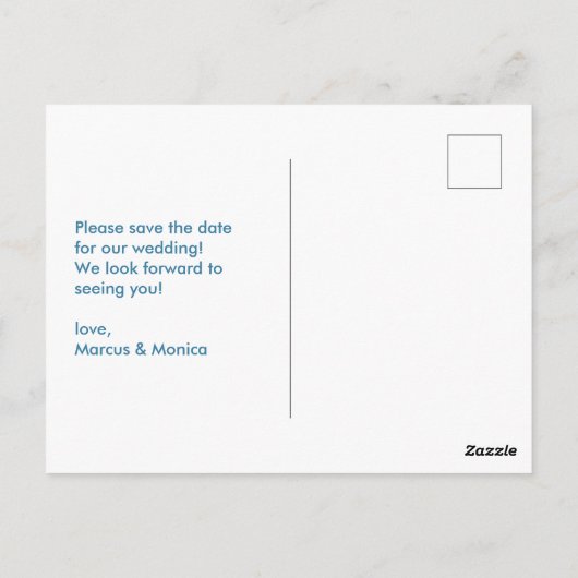 曲線カラフルストライプレトロカスタム日付の保存 ポストカード (裏面)