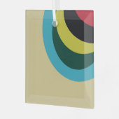 曲線カラフルパターン ガラスオーナメント (正面左)