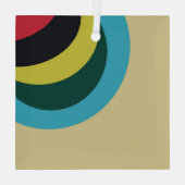 曲線カラフルパターン ガラスオーナメント (裏面)