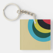 曲線カラフルパターン キーホルダー (正面)