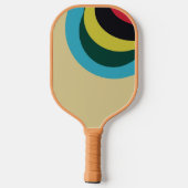 曲線カラフルパターン ピックルボールラケット (裏面)