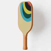 曲線カラフルパターン ピックルボールラケット (左)