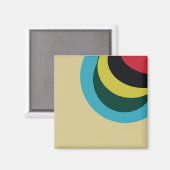 曲線カラフルパターン マグネット (正面/裏面)