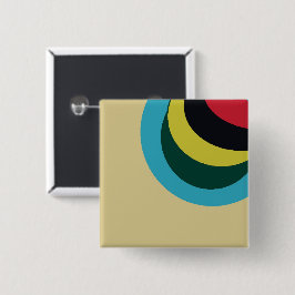 曲線カラフルパターン 缶バッジ