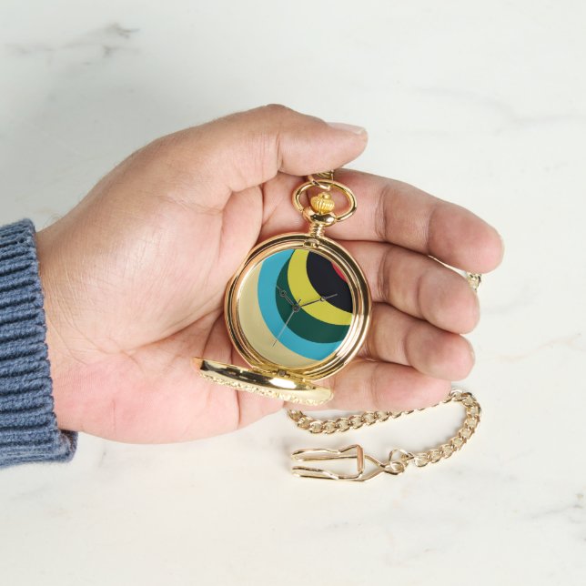 曲線カラフルパターン 腕時計 (手)