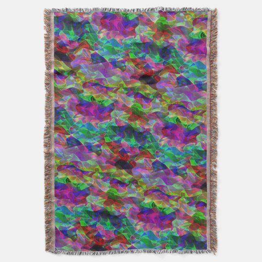曲線カラフル三角形または色の起伏。 スローブランケット (正面縦)