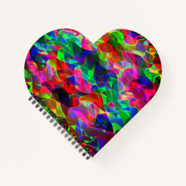 曲線カラフル三角形または色の起伏。 ノートブック