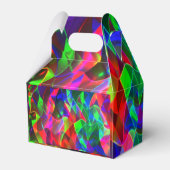 曲線カラフル三角形または色の起伏。 フェイバーボックス (裏面サイド)