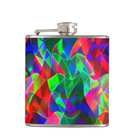 曲線カラフル三角形または色の起伏。 フラスク