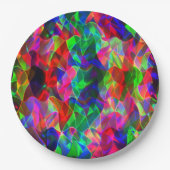 曲線カラフル三角形または色の起伏。 ペーパープレート (正面)