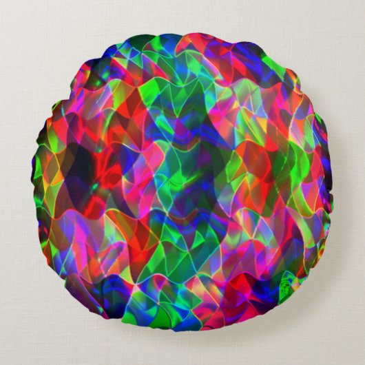 曲線カラフル三角形または色の起伏。 ラウンドクッション (正面)