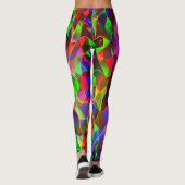 曲線カラフル三角形または色の起伏。 レギンス (裏面)