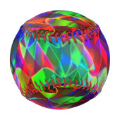 曲線カラフル三角形または色の起伏。 野球ボール (裏面)