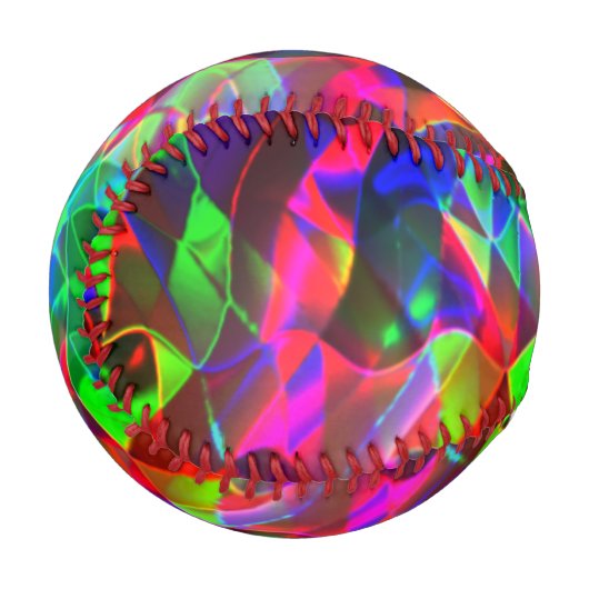 曲線カラフル三角形または色の起伏。 野球ボール (正面左)