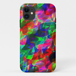 曲線カラフル三角形または色の起伏。 iPhone 11 ケース