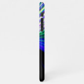 曲線カラフル光源、白いスクリプト内の名前 iPhoneケース (左側)