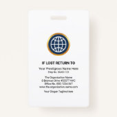 曲線カラフル波状従業員の写真ID バッジ (裏面)