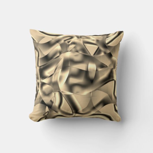 曲線カーキまたはベージュの形状、派手なトーン クッション (正面)