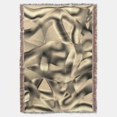 曲線カーキまたはベージュの形状、派手なトーン スローブランケット (正面縦)