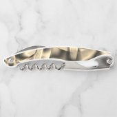 曲線カーキまたはベージュの形状、派手なトーン ソムリエナイフ (裏面)