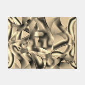 曲線カーキまたはベージュの形状、派手なトーン ドアマット (正面)