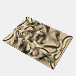 曲線カーキまたはベージュの形状、派手なトーン ドアマット