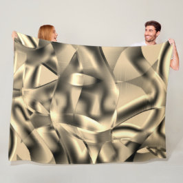 曲線カーキまたはベージュの形状、派手なトーン フリースブランケット