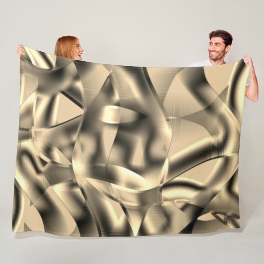 曲線カーキまたはベージュの形状、派手なトーン フリースブランケット (インサイチュ)