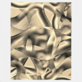 曲線カーキまたはベージュの形状、派手なトーン フリースブランケット (正面)