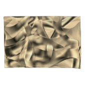 曲線カーキまたはベージュの形状、派手なトーン 枕カバー (正面左)