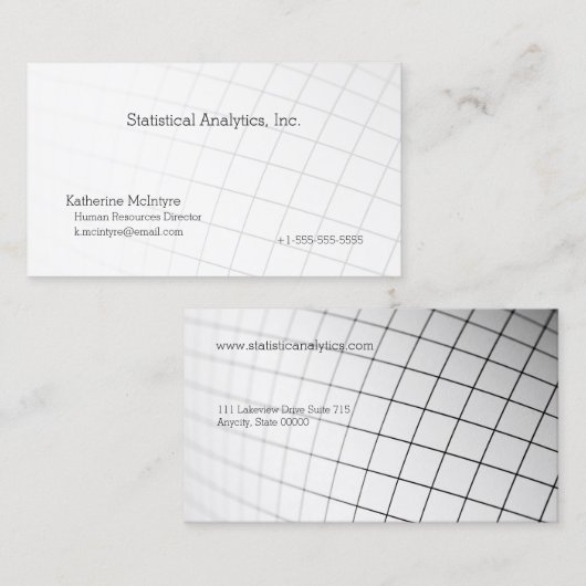 曲線グラフ 名刺 (正面/裏面)