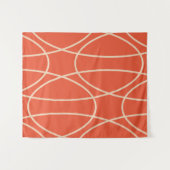 曲線コンテンポラリー抽象デザイン タペストリー (正面(横))